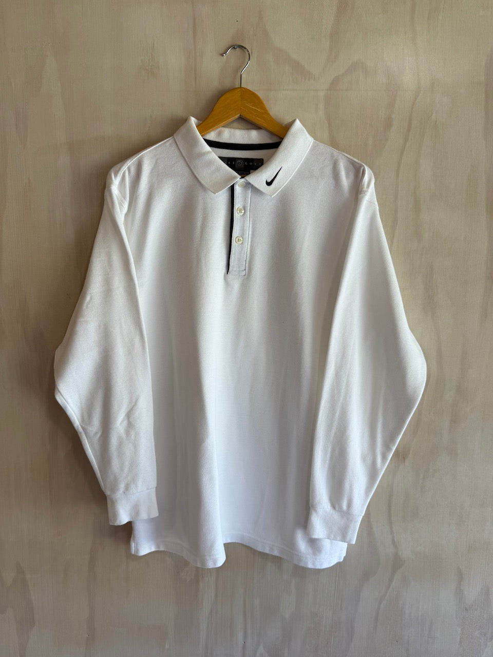 Vintage Nike Collar Swoosh Long Sleeve Golf Polo (L)