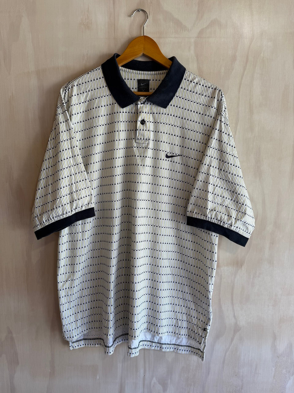 Vintage Tiger Woods Nike Geometric Golf Polo (XL)