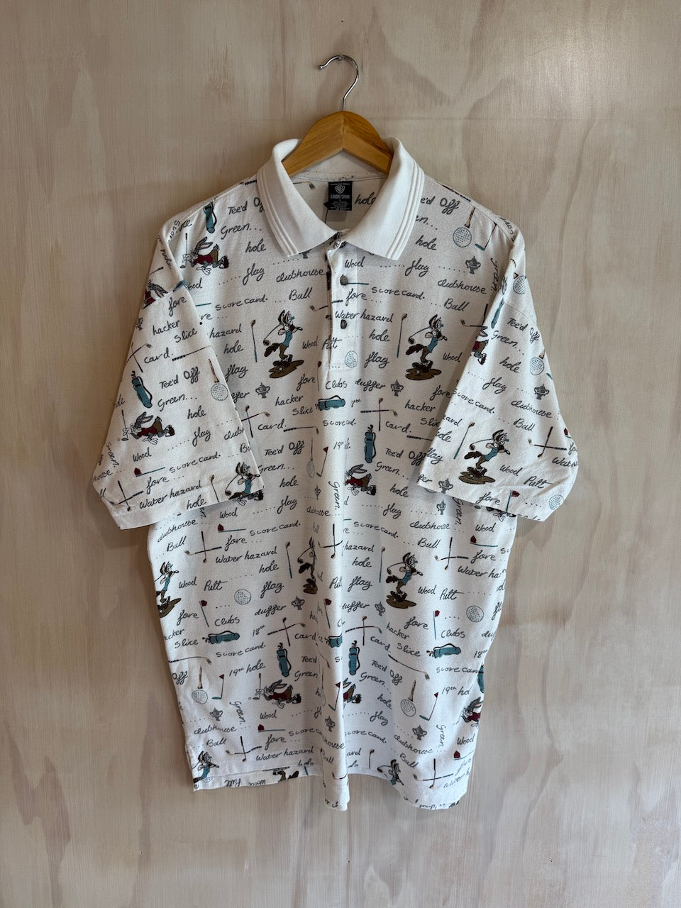 Vintage Looney Tunes Abstract Golf Polo (XL)