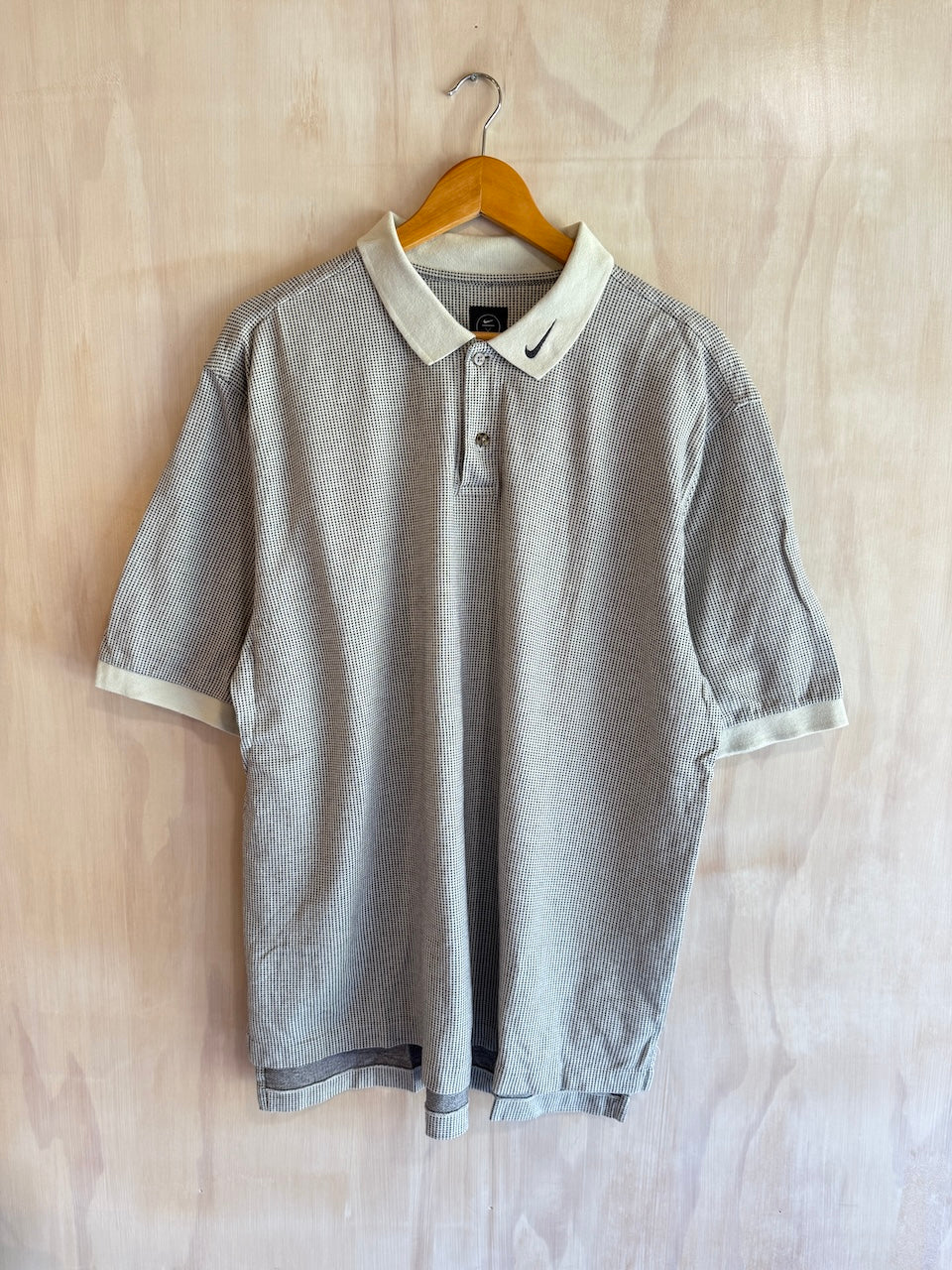 Vintage Abstract Nike Collar Swoosh Golf Polo (XL)