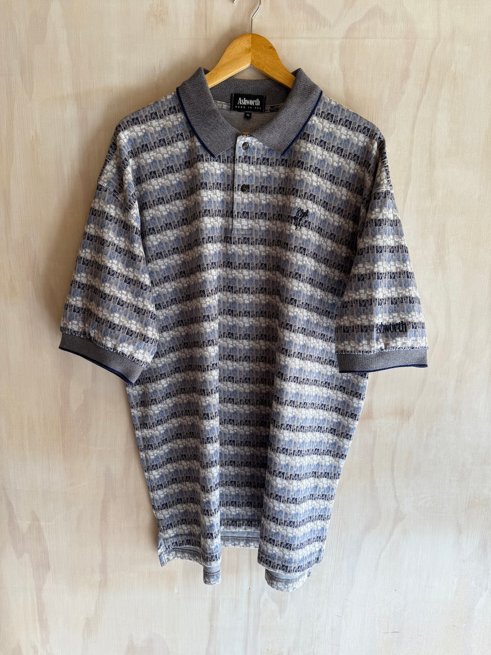 Vintage Geometric Ashworth Golf Polo (XXL)