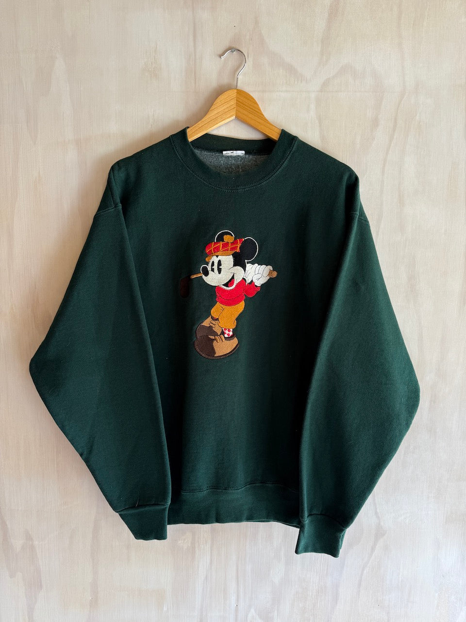 Vintage Mickey Mouse golf Crew Fleece Inside (M)