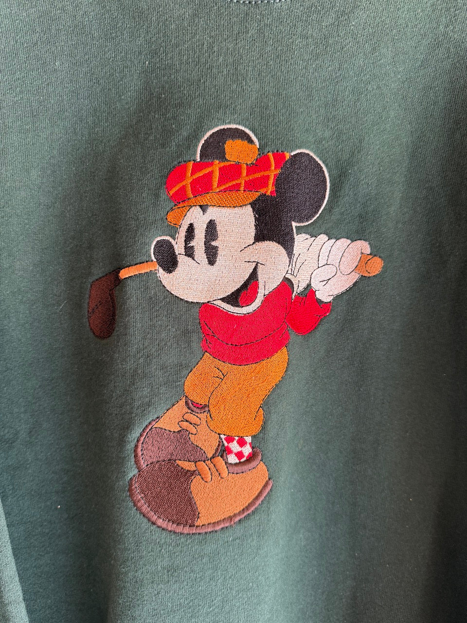 Vintage Mickey Mouse golf Crew Fleece Inside (M)