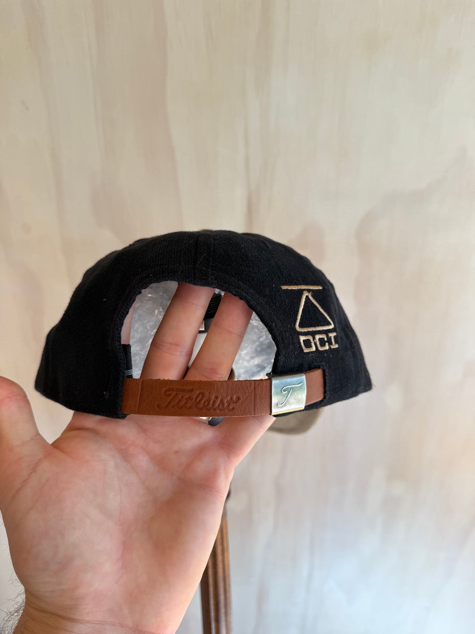 Vintage 2-Tone Titleist Dci Leather Strap Golf Hat