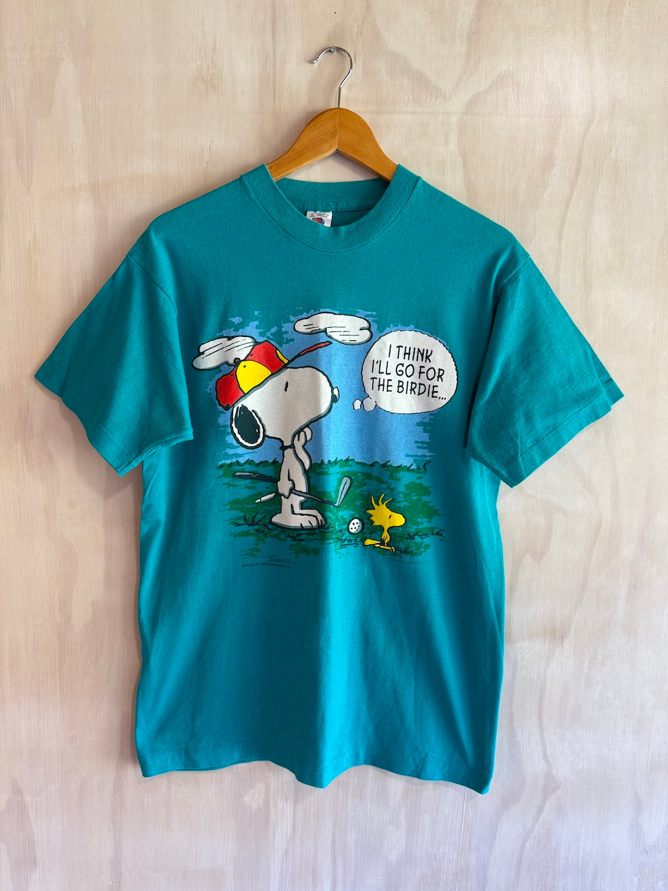 Vintage Snoopy Peanuts Golf T-shirt Single Stitch (M)
