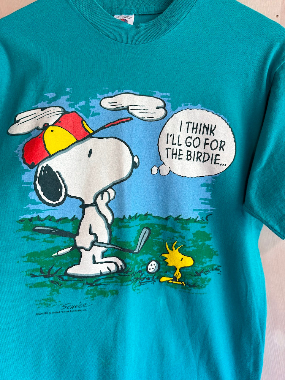 Vintage Snoopy Peanuts Golf T-shirt Single Stitch (M)