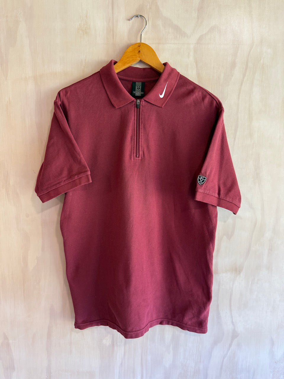 Vintage Nike Collar Swoosh 1/4 Zip Golf Polo (M)