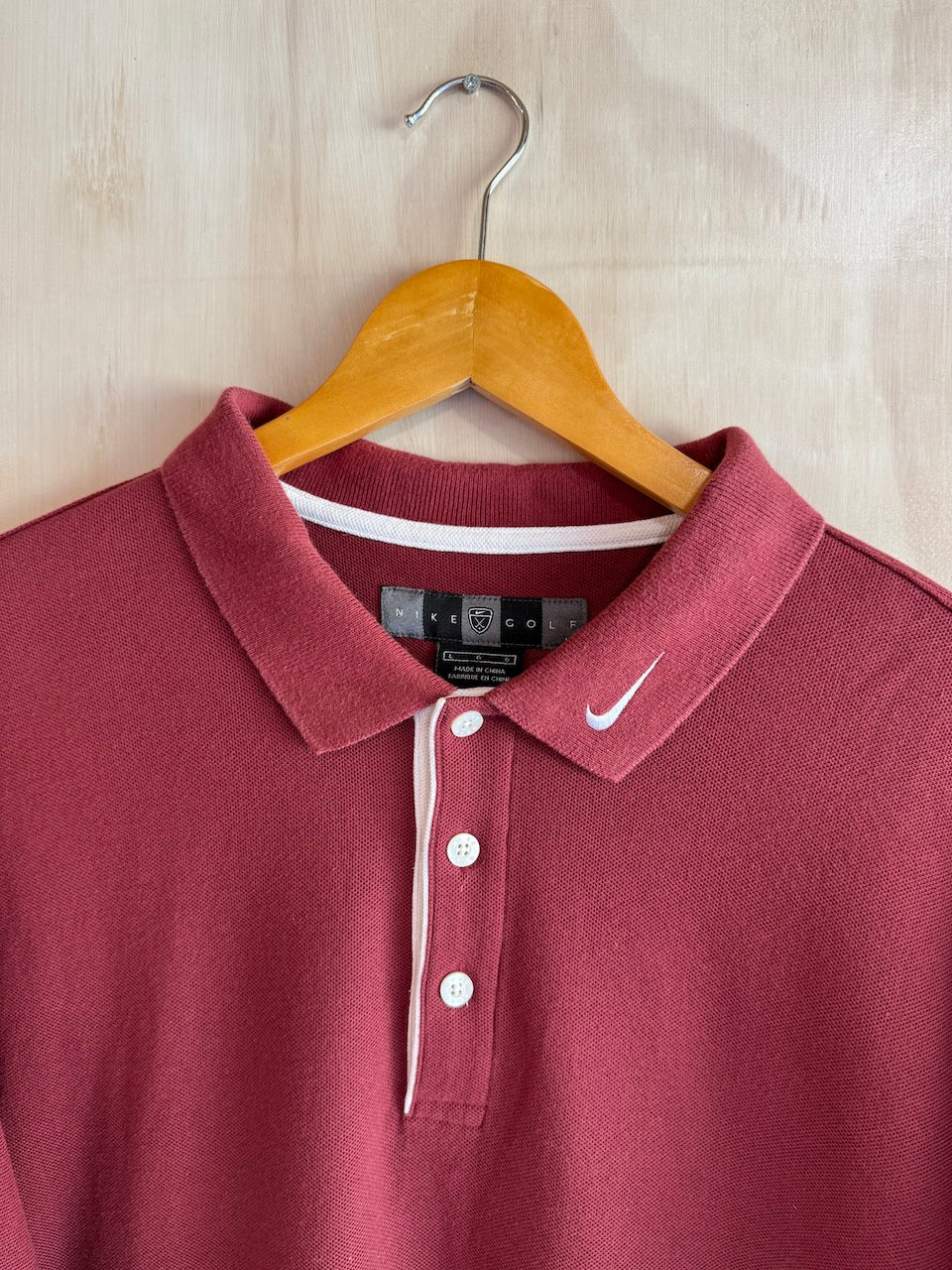 Y2K Nike Collar Swoosh Golf Polo (L)