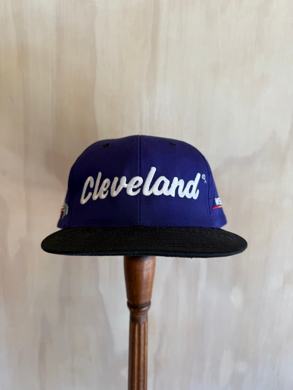 Vintage Cleveland VAS Wide Brim Leather Strap Golf Hat
