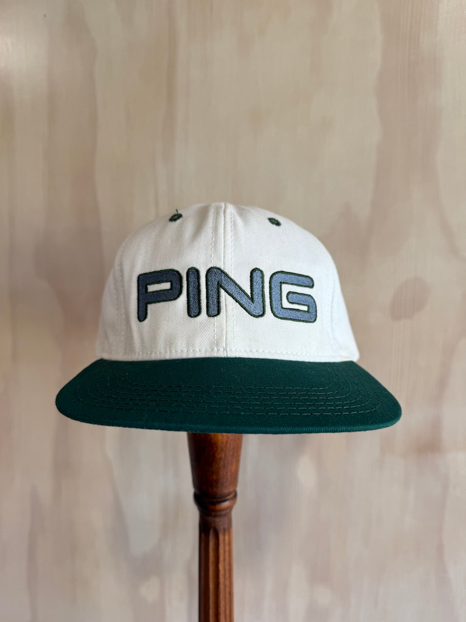 Vintage PING 2-Tone Leather Strap Golf Hat