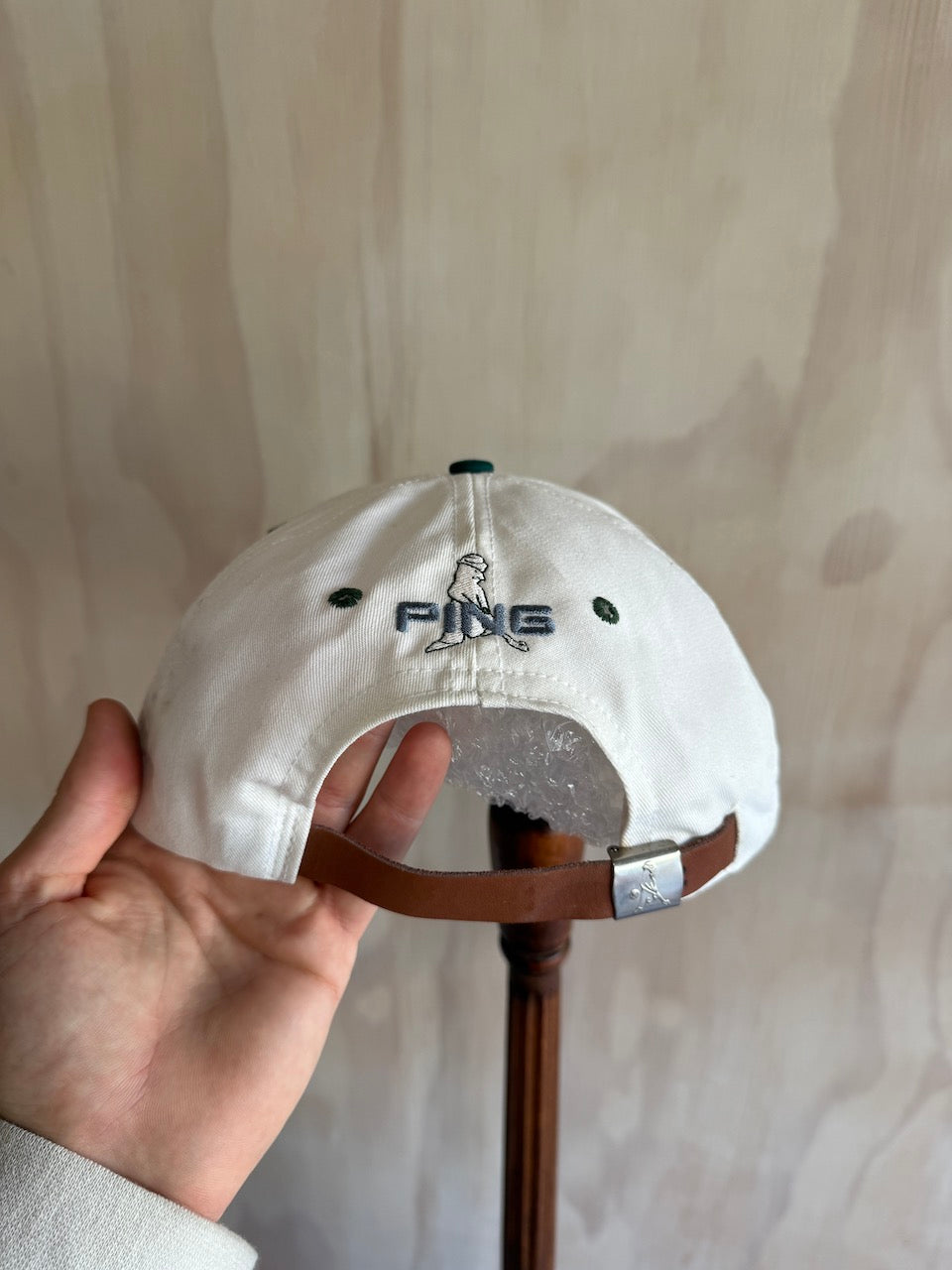 Vintage PING 2-Tone Leather Strap Golf Hat