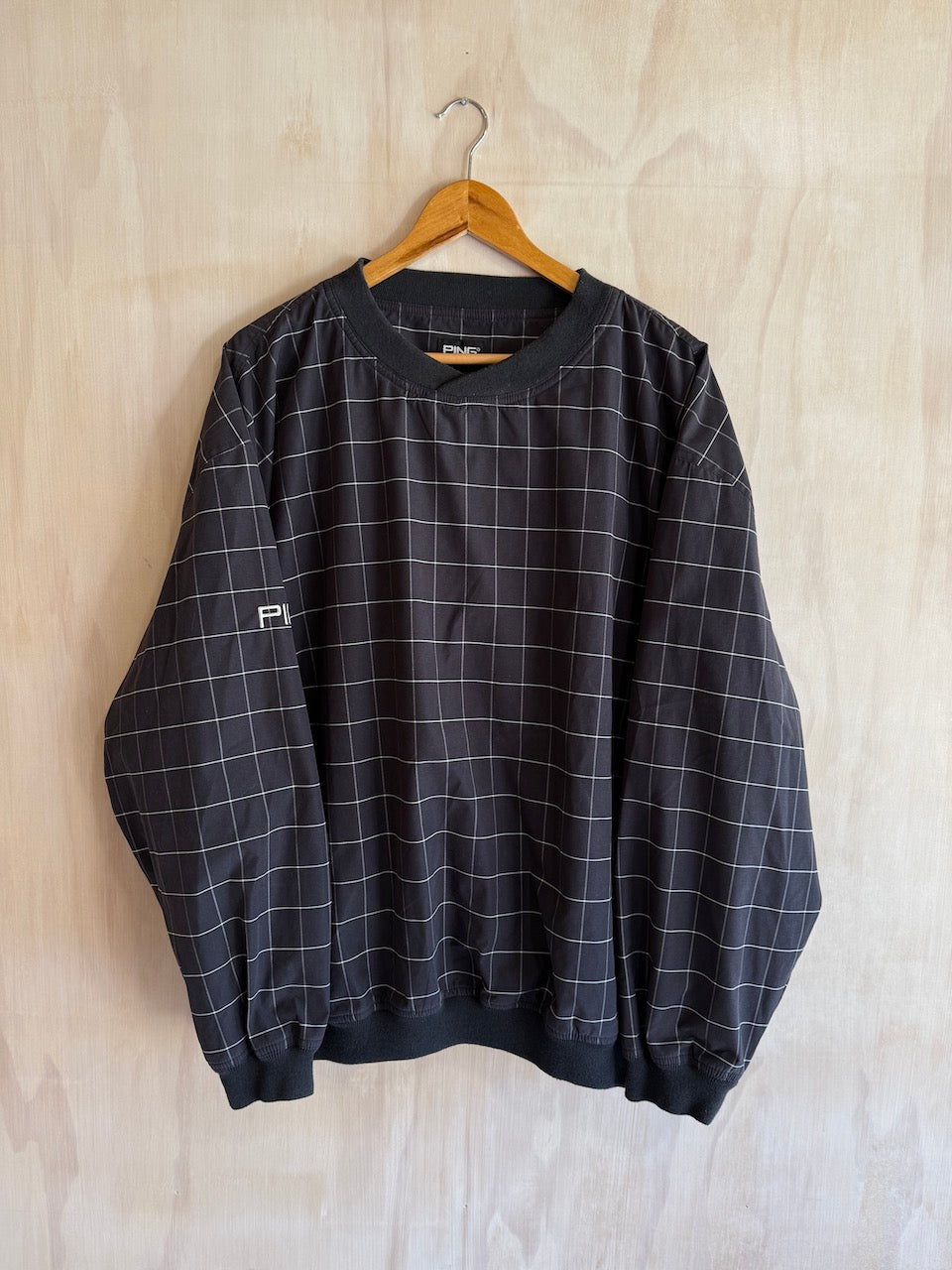 Vintage Checkered PING Golf Pullover (XL)