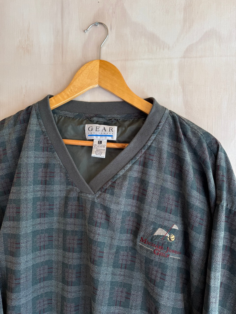 Vintage Michael Jordan Plaid Golf pullover (L)