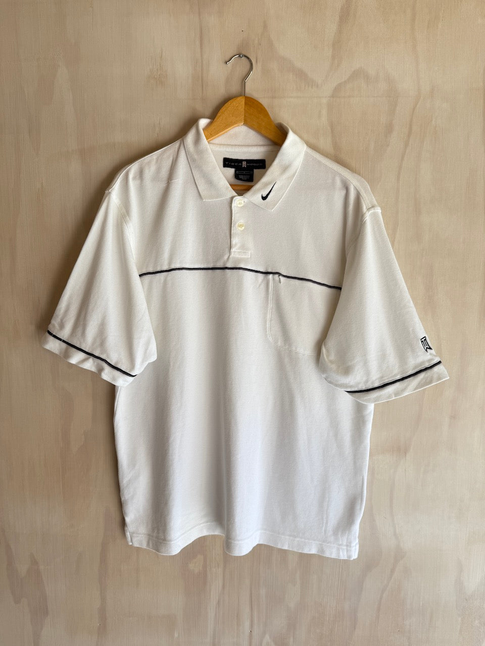 Vintage Nike Tiger Woods Golf Collar Swoosh Polo (Boxy L)