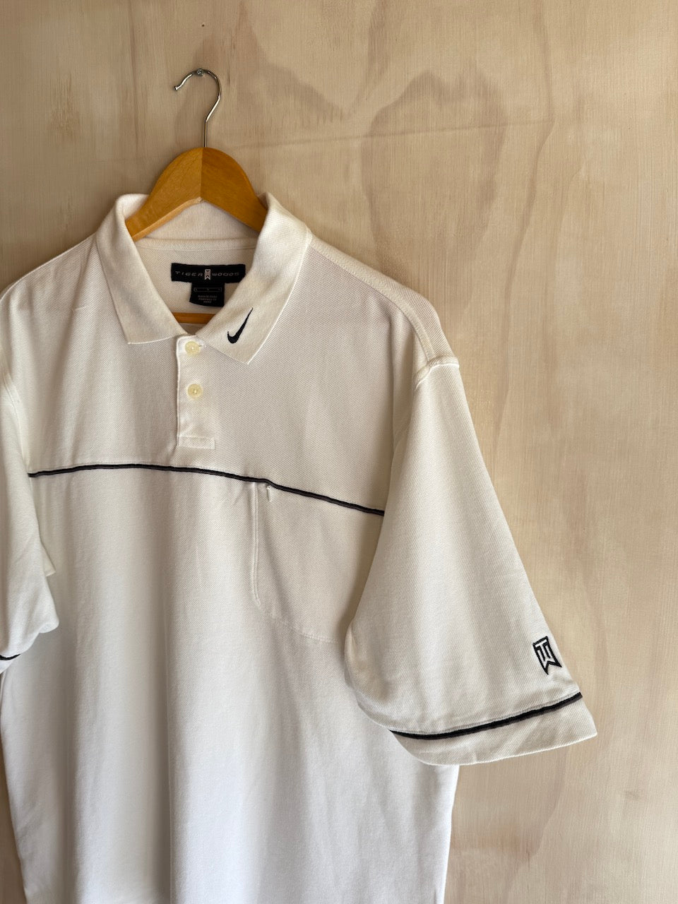 Vintage Nike Tiger Woods Golf Collar Swoosh Polo (Boxy L)