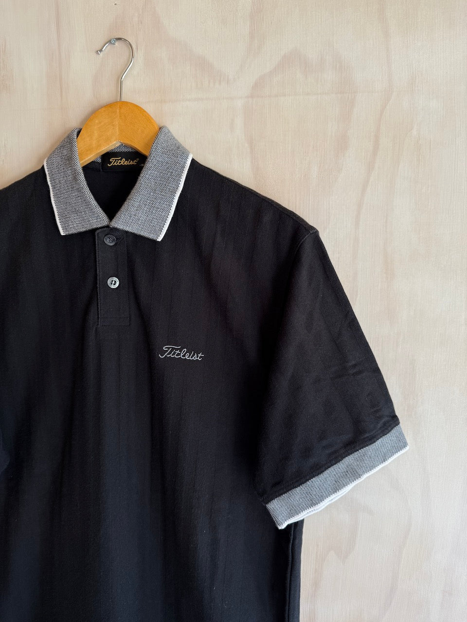Vintage Ribbed Titleist Golf Polo (M)