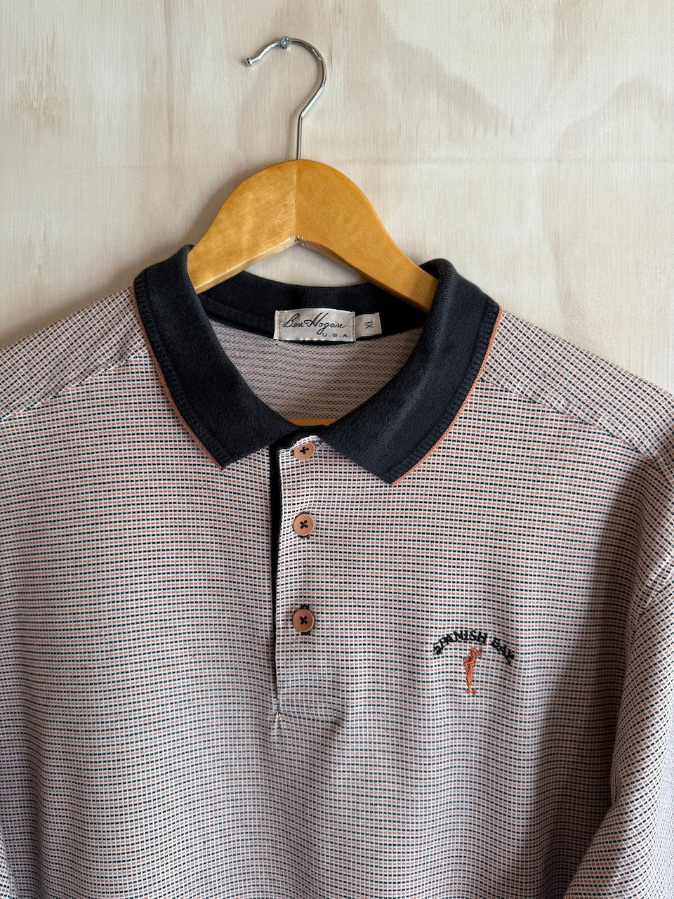 Vintage Ben Hogan Spanish Bay Geometric Golf Polo (L)