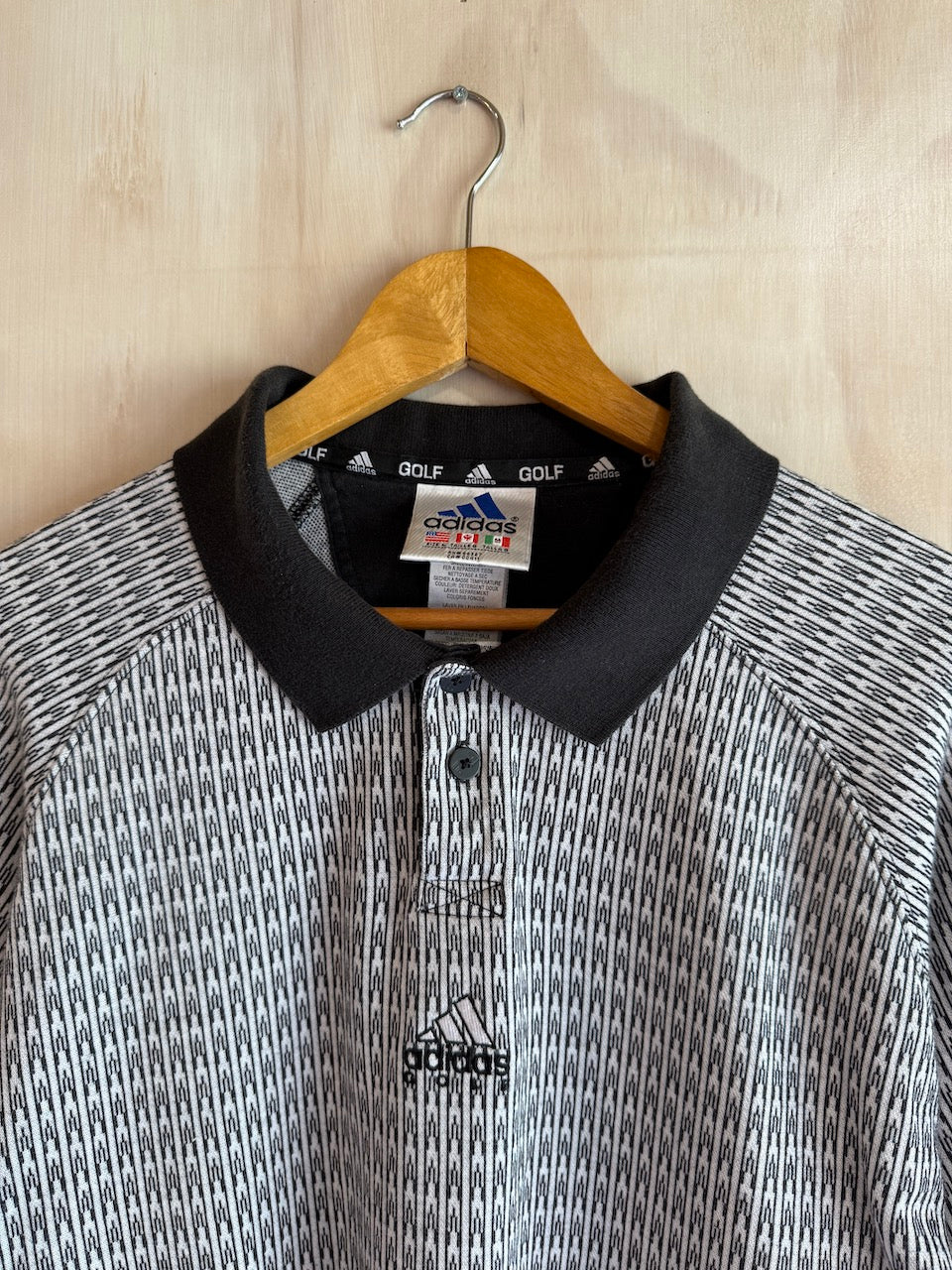 Vintage 1999 Geometric Adidas Golf Polo (L/XL)