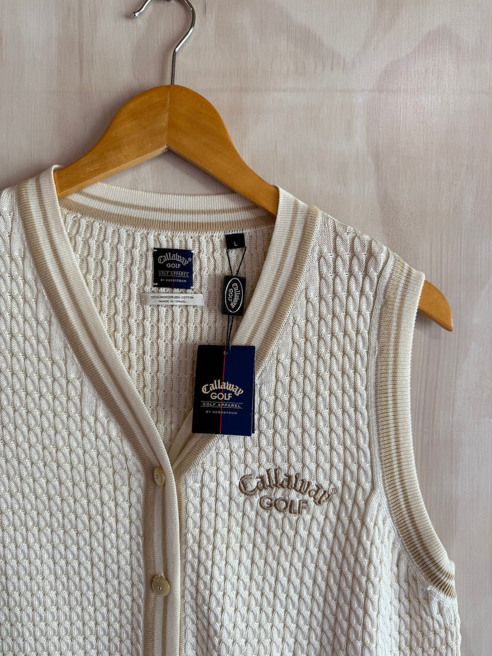 VintageButton Up Callaway Golf Vest (M) (NWT)