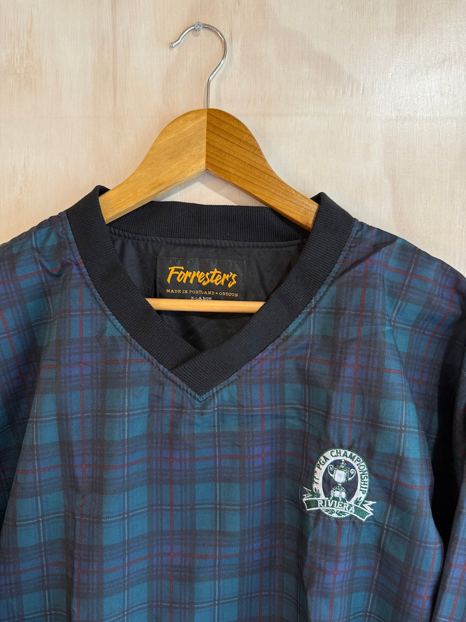 Vintage PGA Championship Riviera Plaid golf Pullover (L)