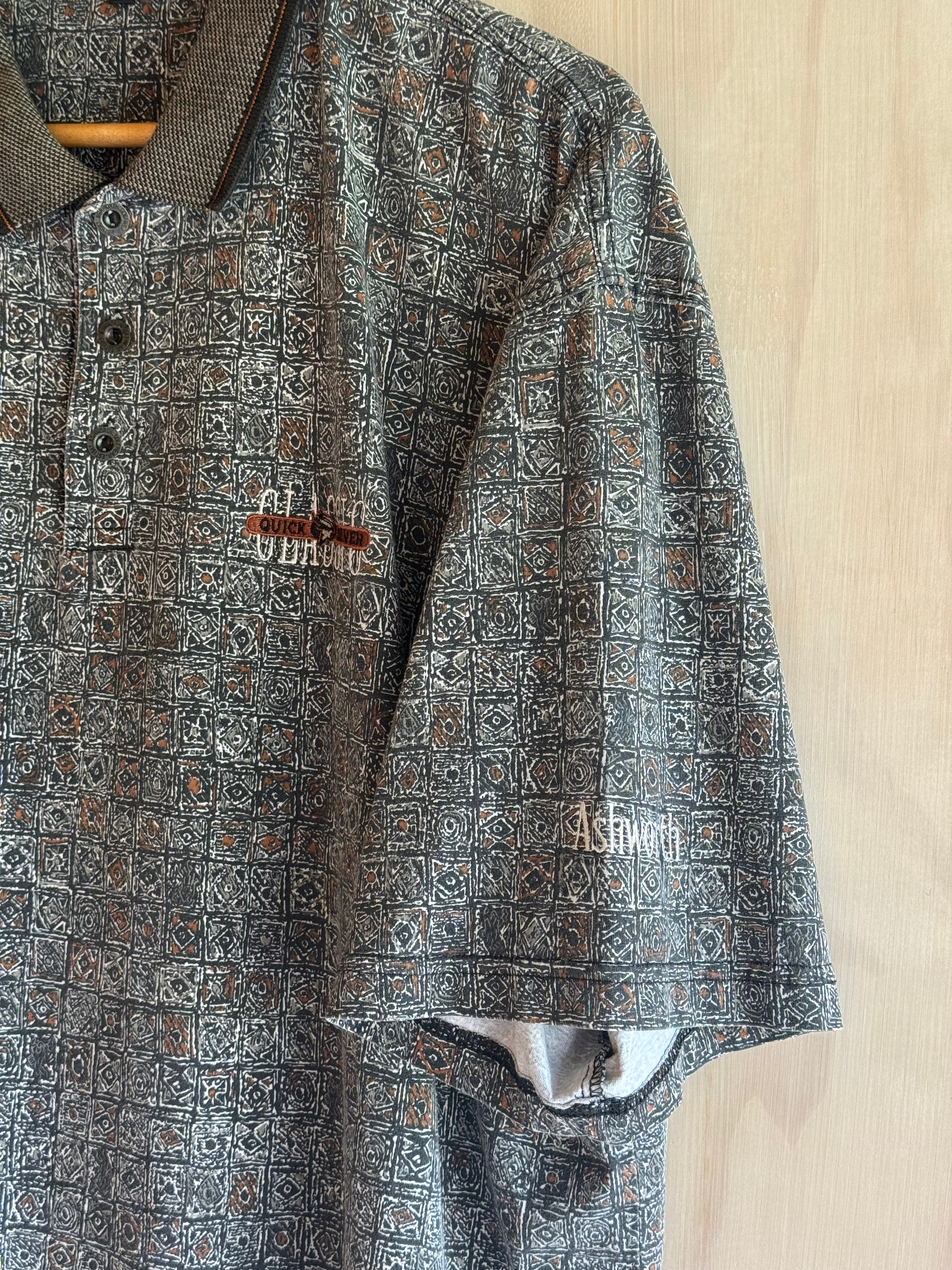Vintage Ashworth Abstract Golf Polo (XXL)