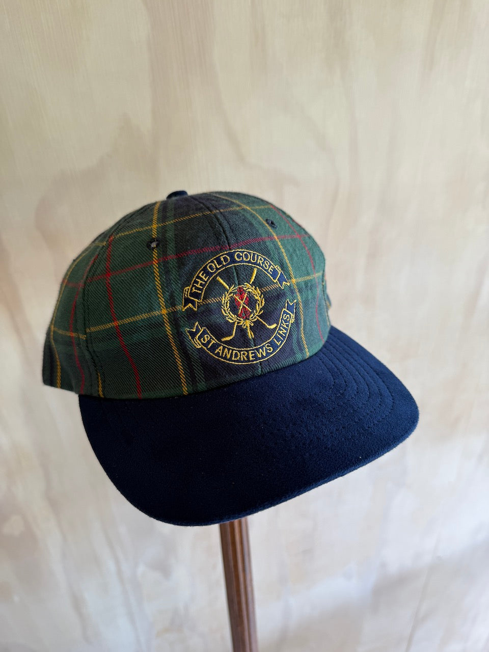 Vintage Saint Andrews Tartan Wool Hidden Strap Hat