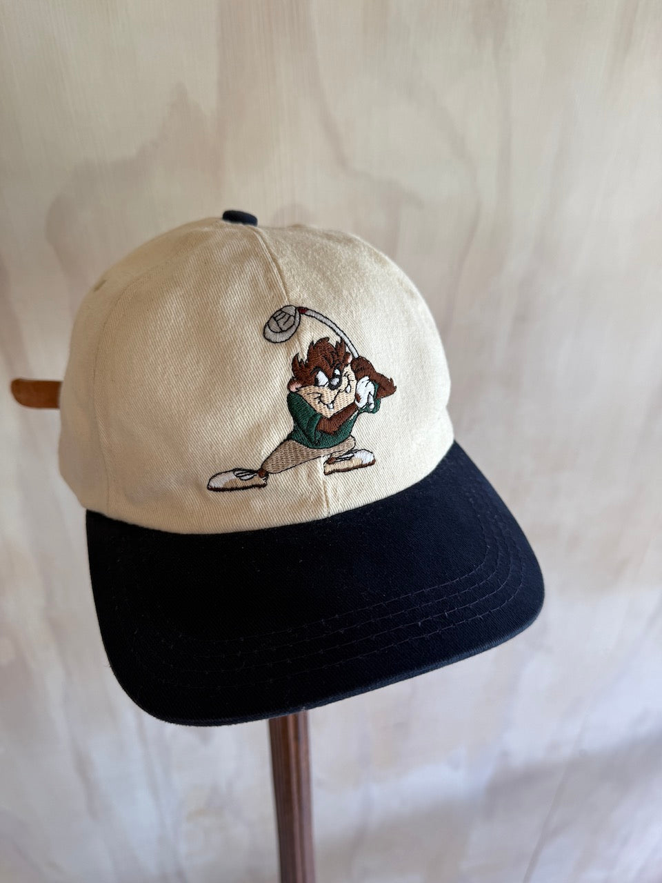 Vintage 2-Tone Taz golf Hat Leather Strap
