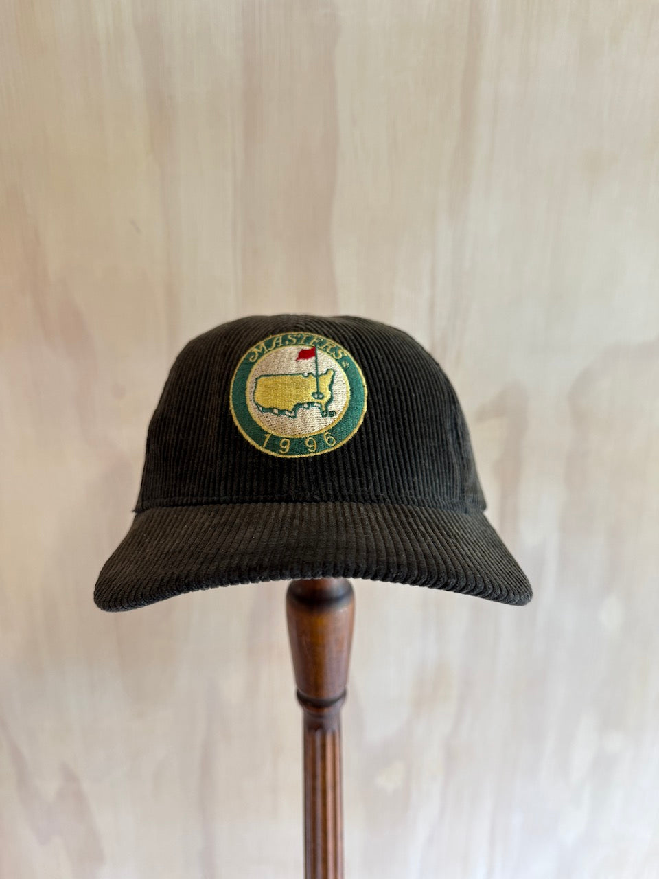 Vintage 1996 Masters Corduroy Leather Strap Golf Hat