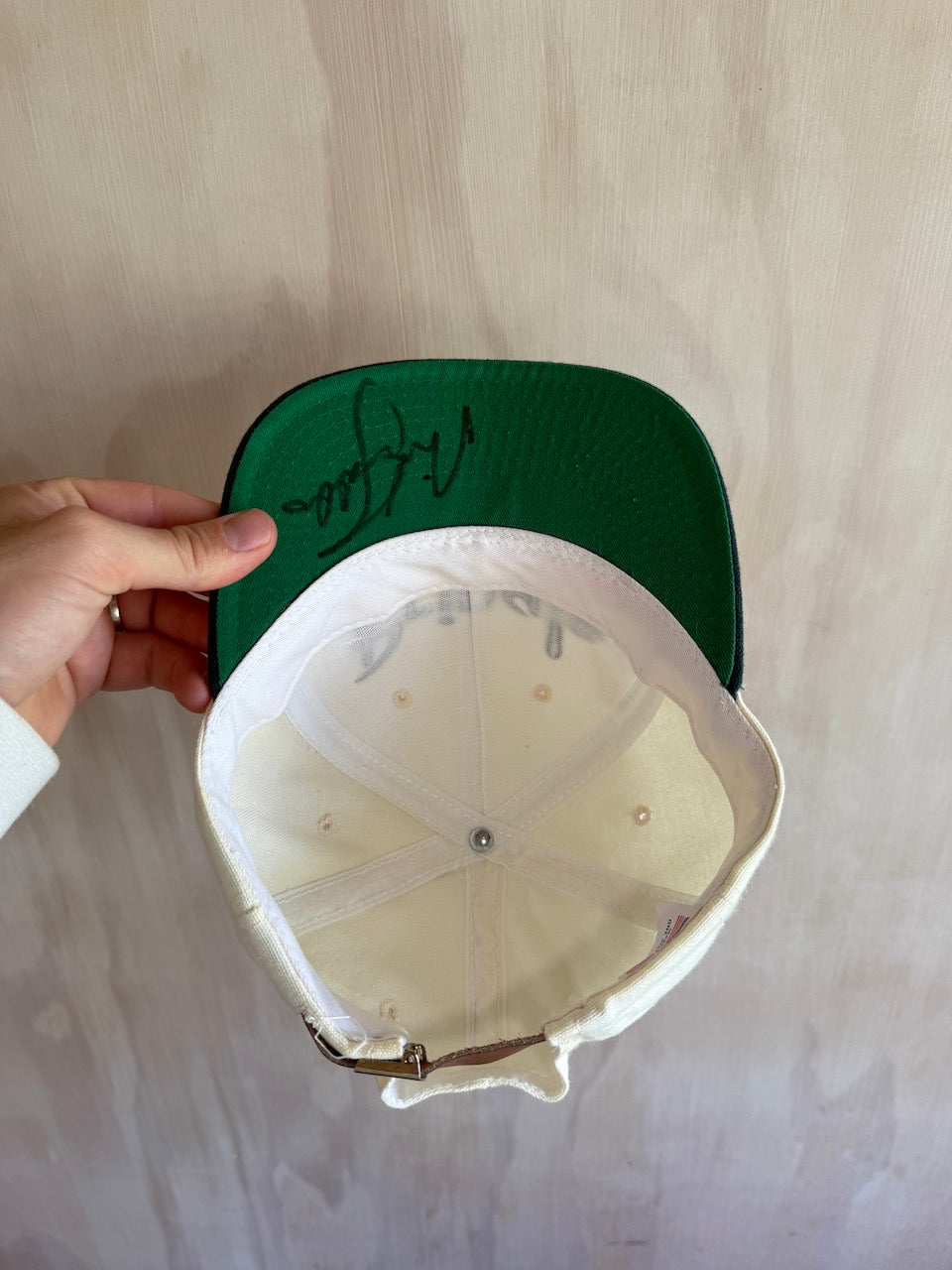 Vintage Pringle Golf Hat Signed by Nick Faldo