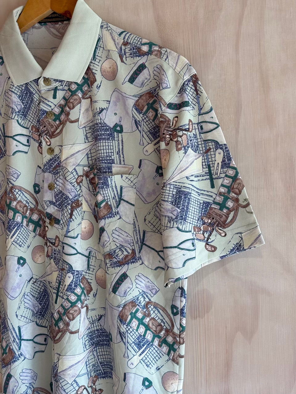 Vintage Masters Abstract Golf Polo (M)