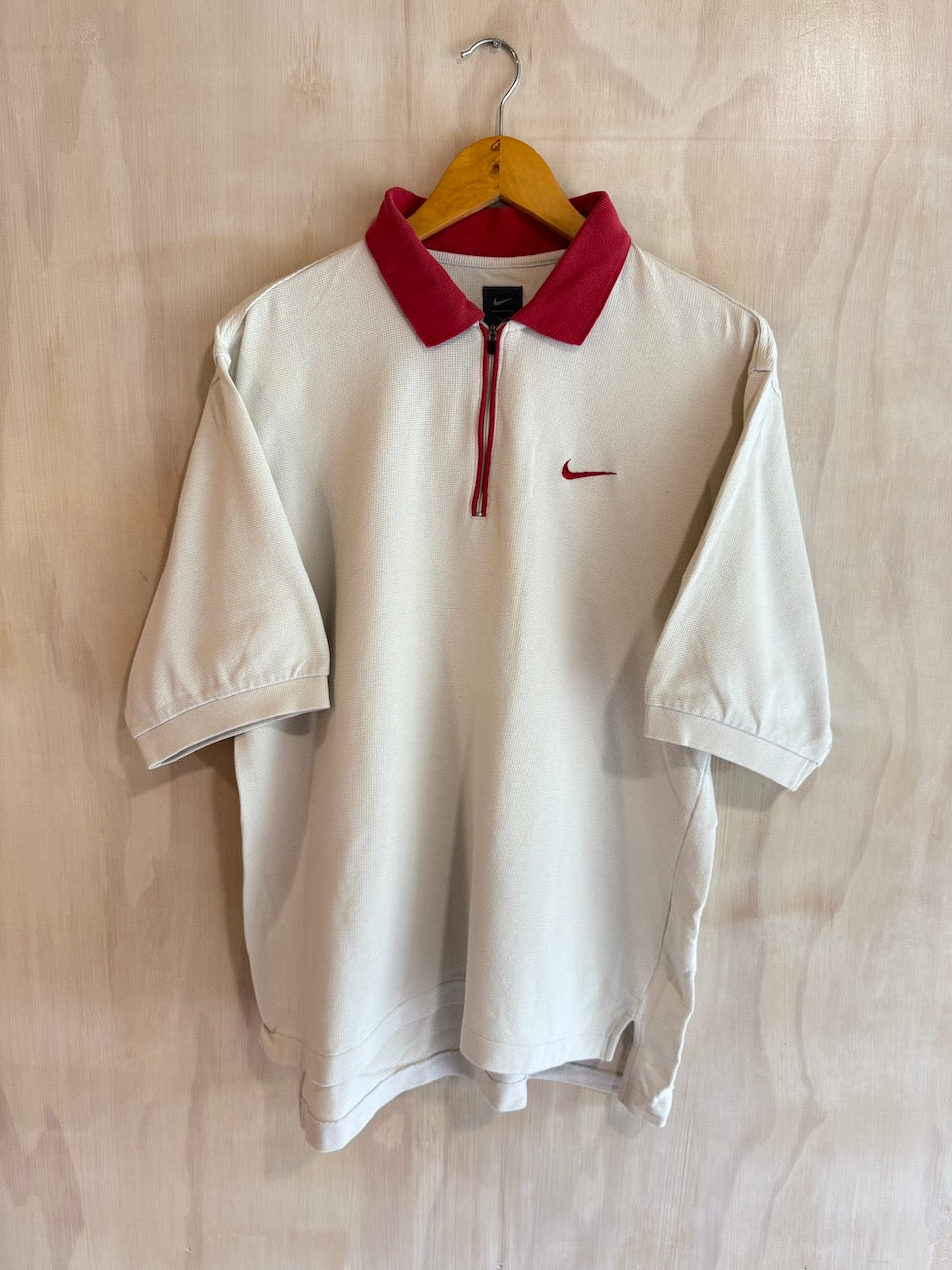 Vintage Nike Tiger Woods 1/4 Zip Golf Polo (M)