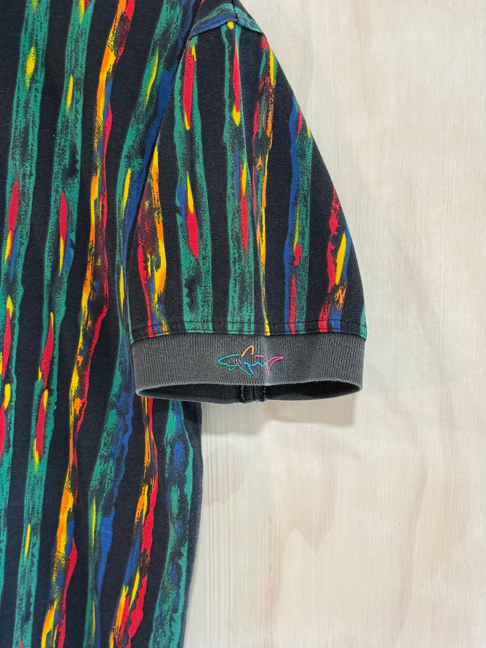 Vintage Greg Norman Colourful No Collar Polo (S)
