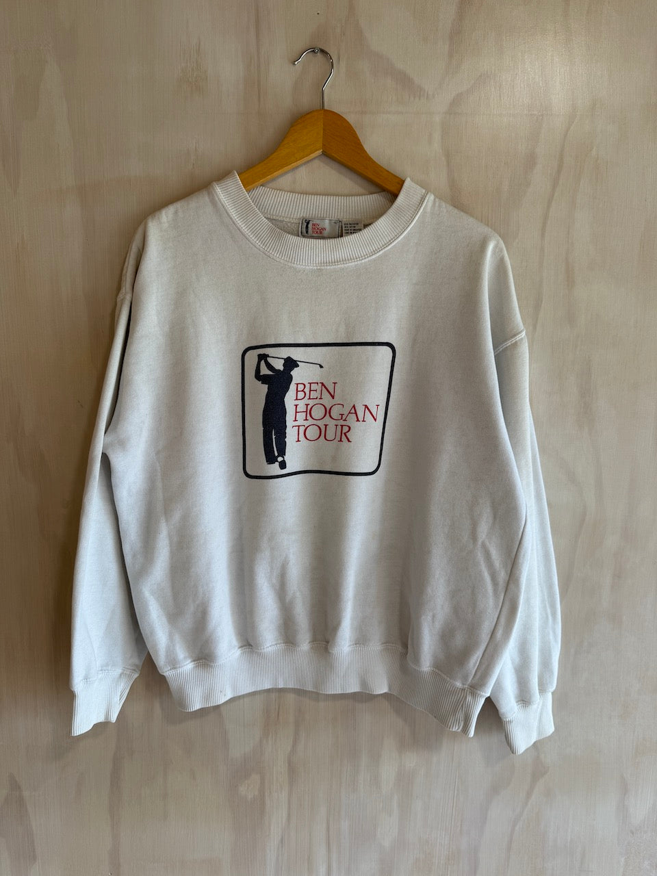 Vintage Ben Hogan Tour Golf Crew (Light Stains, Boxy M)