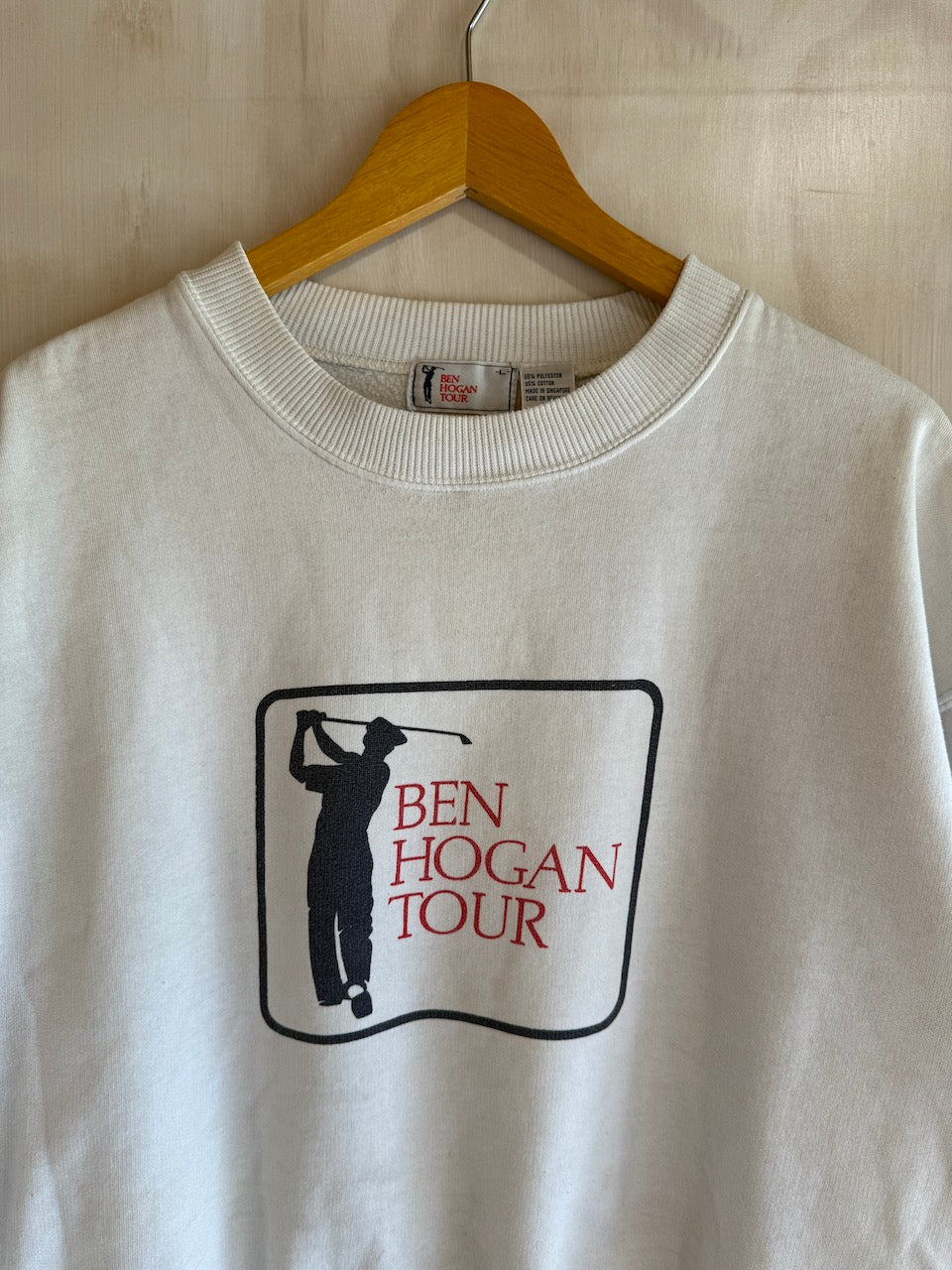 Vintage Ben Hogan Tour Golf Crew (Light Stains, Boxy M)