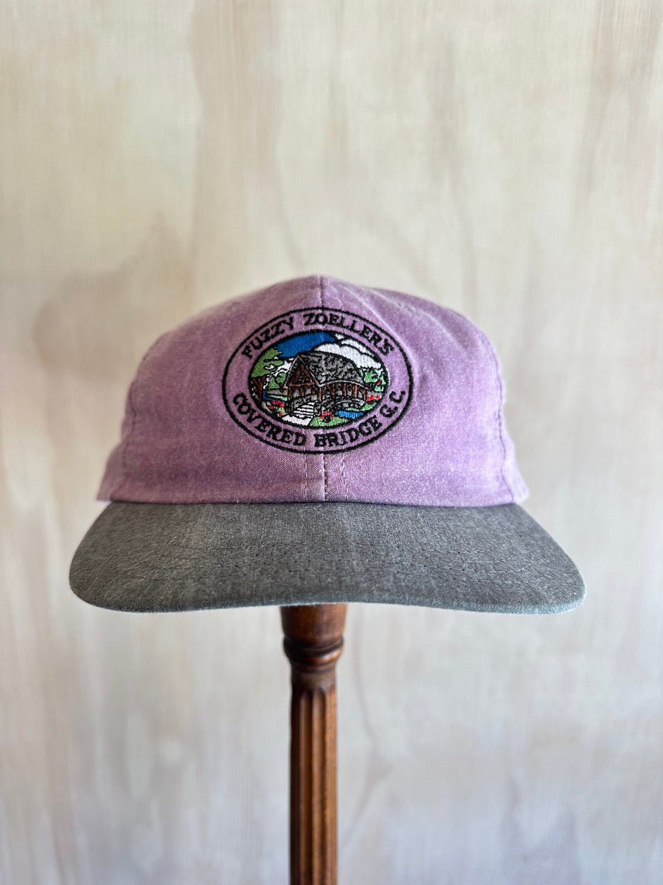 Vintage 2-Tone Golf Hat by Town Talk Leather Strap