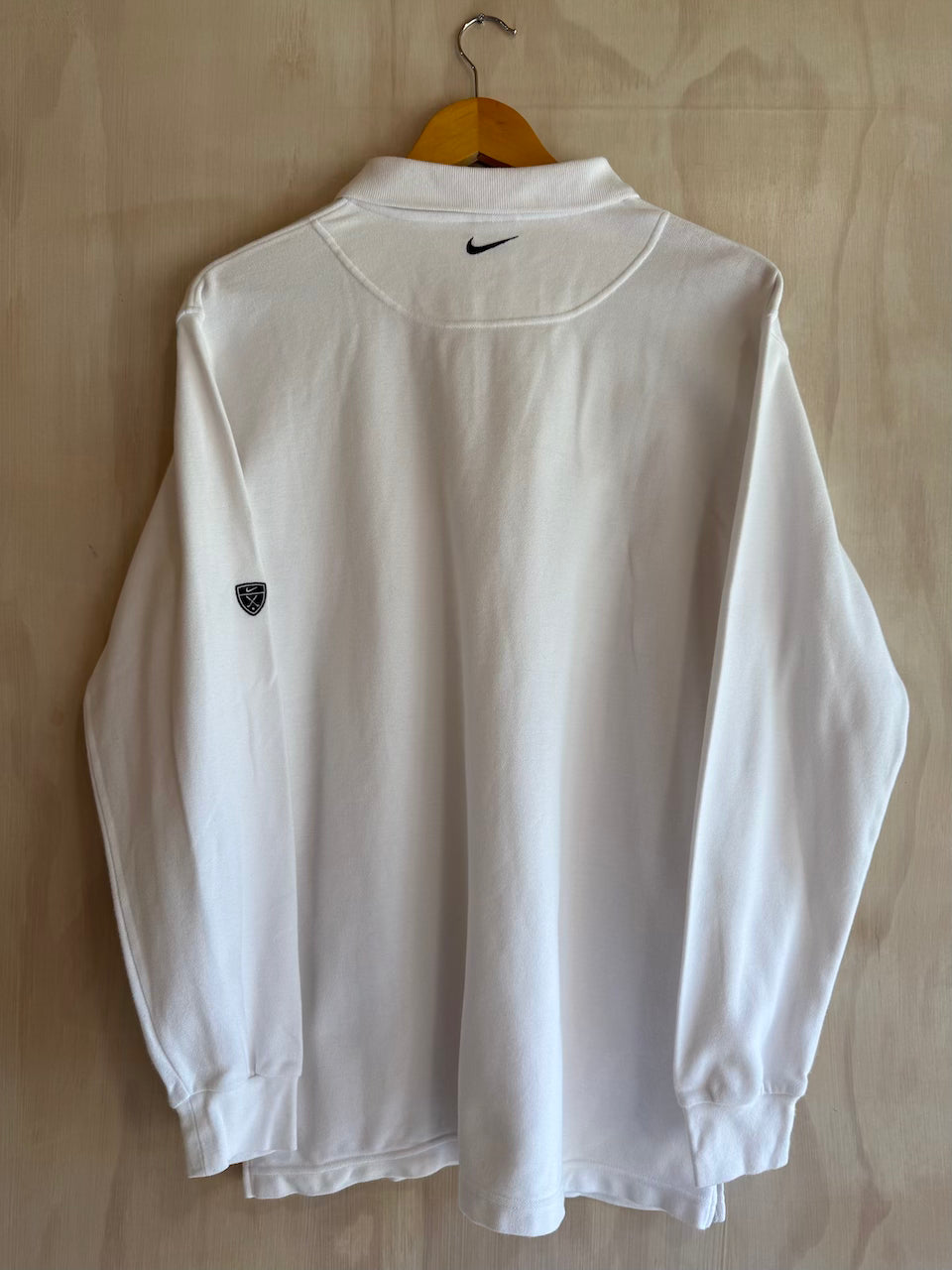 Vintage Nike Collar Swoosh 1/4 Zip LS Golf Polo (M)