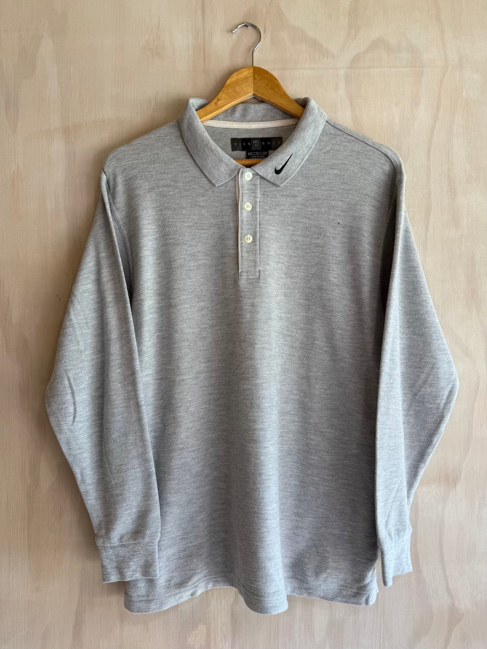 Vintage Nike Collar Swoosh LS Golf Polo (M)