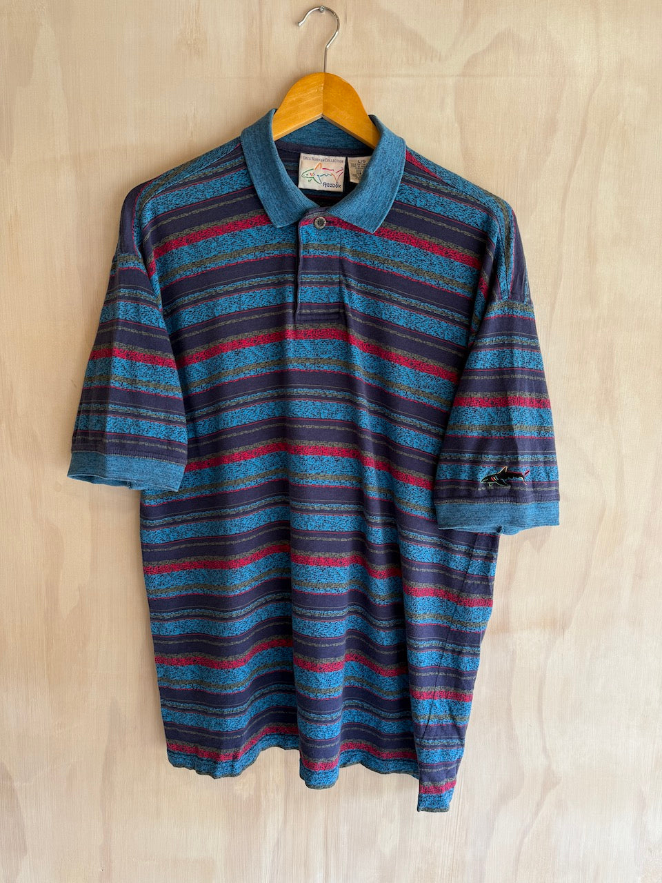 Vintage Greg Norman Reebok Golf Polo (L) (small hole)
