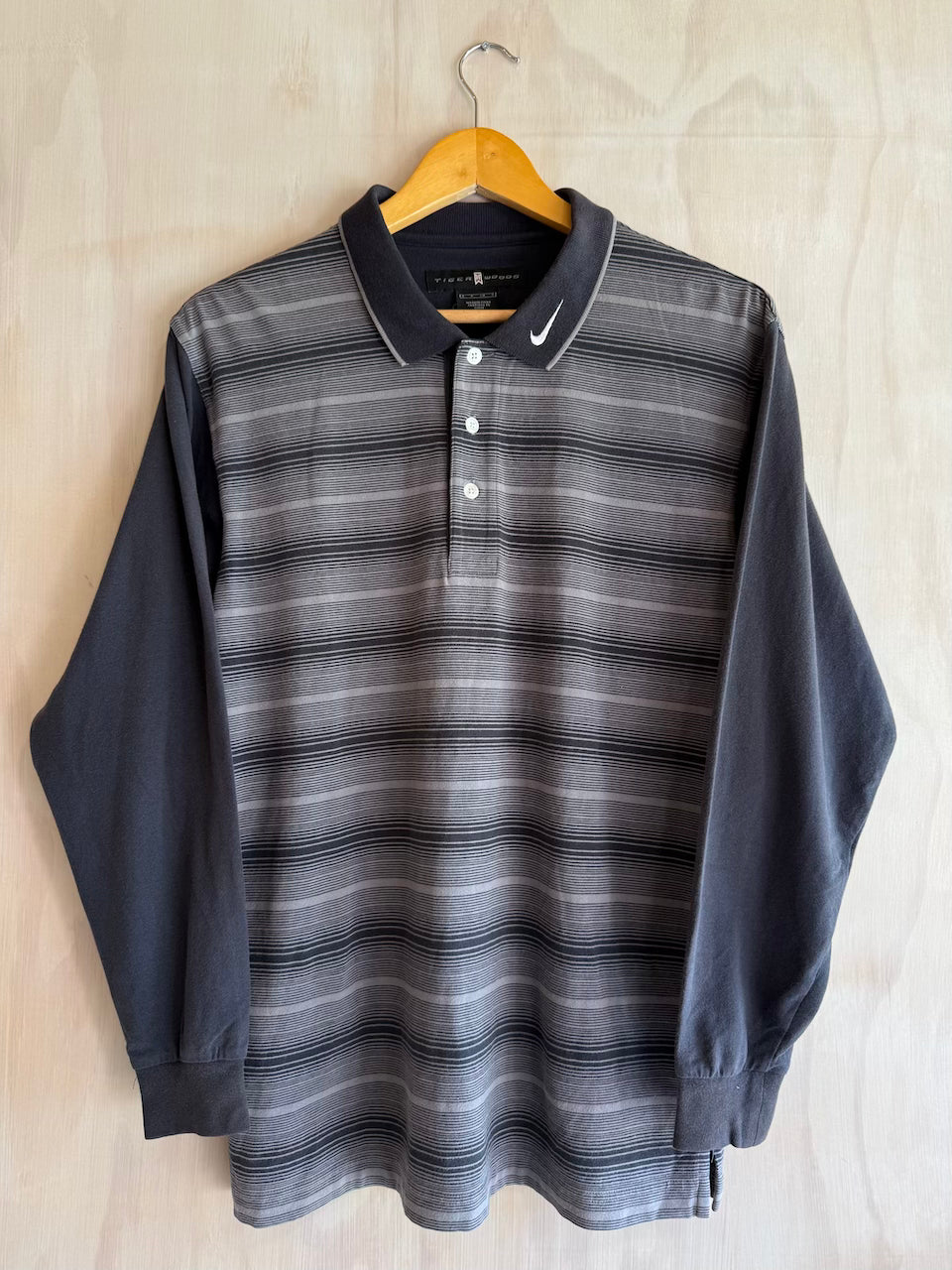 Vintage Nike Tiger Woods Collar Swoosh LS Golf Polo (S)