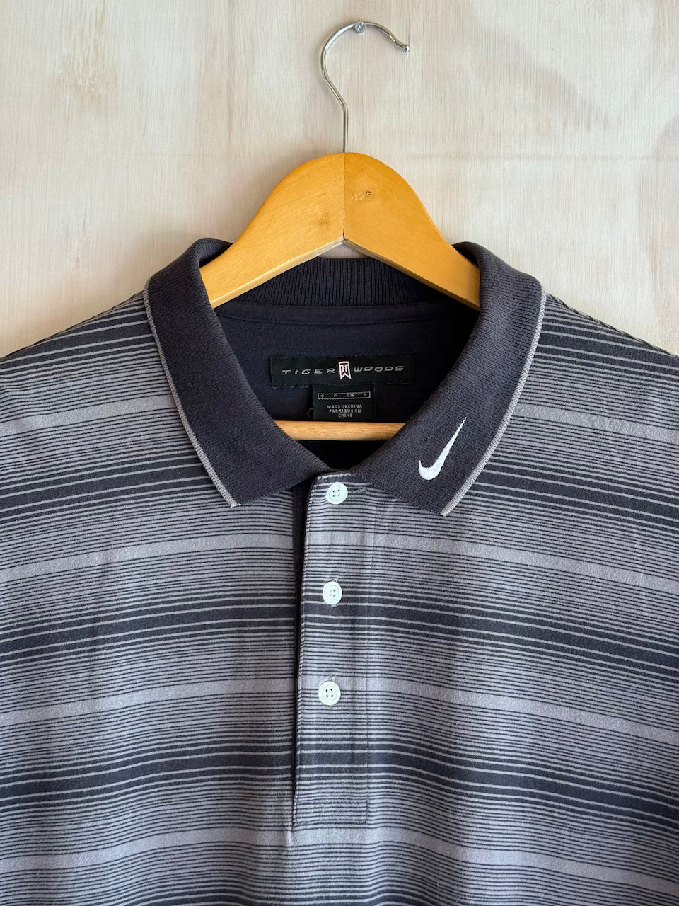 Vintage Nike Tiger Woods Collar Swoosh LS Golf Polo (S)