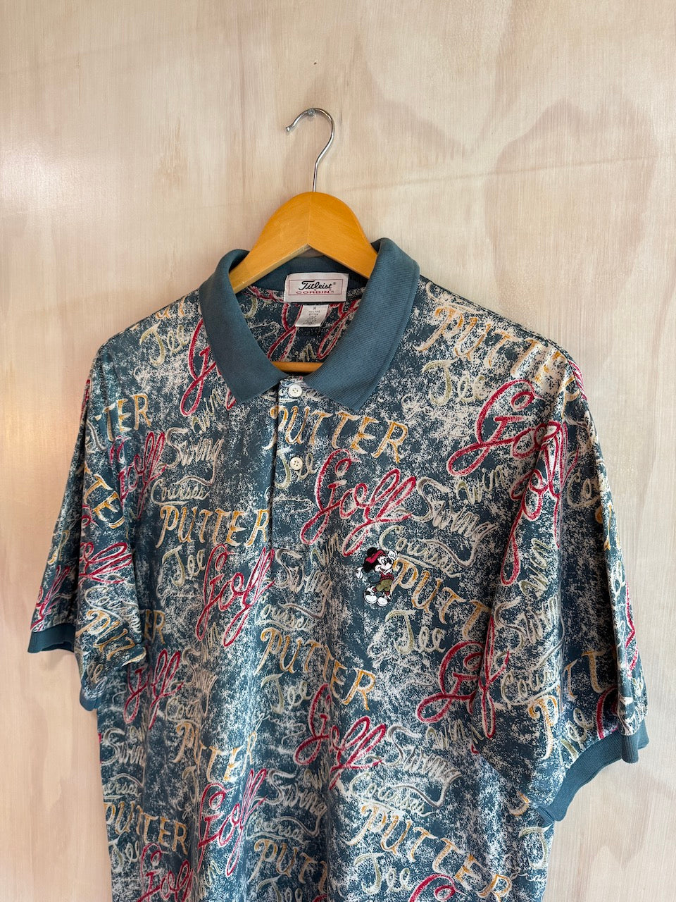 Vintage Abstract Titleist Disney Golf Polo (L)