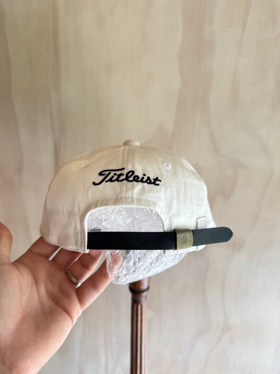 Vintage Titleist Golf Hat With Leather Strap