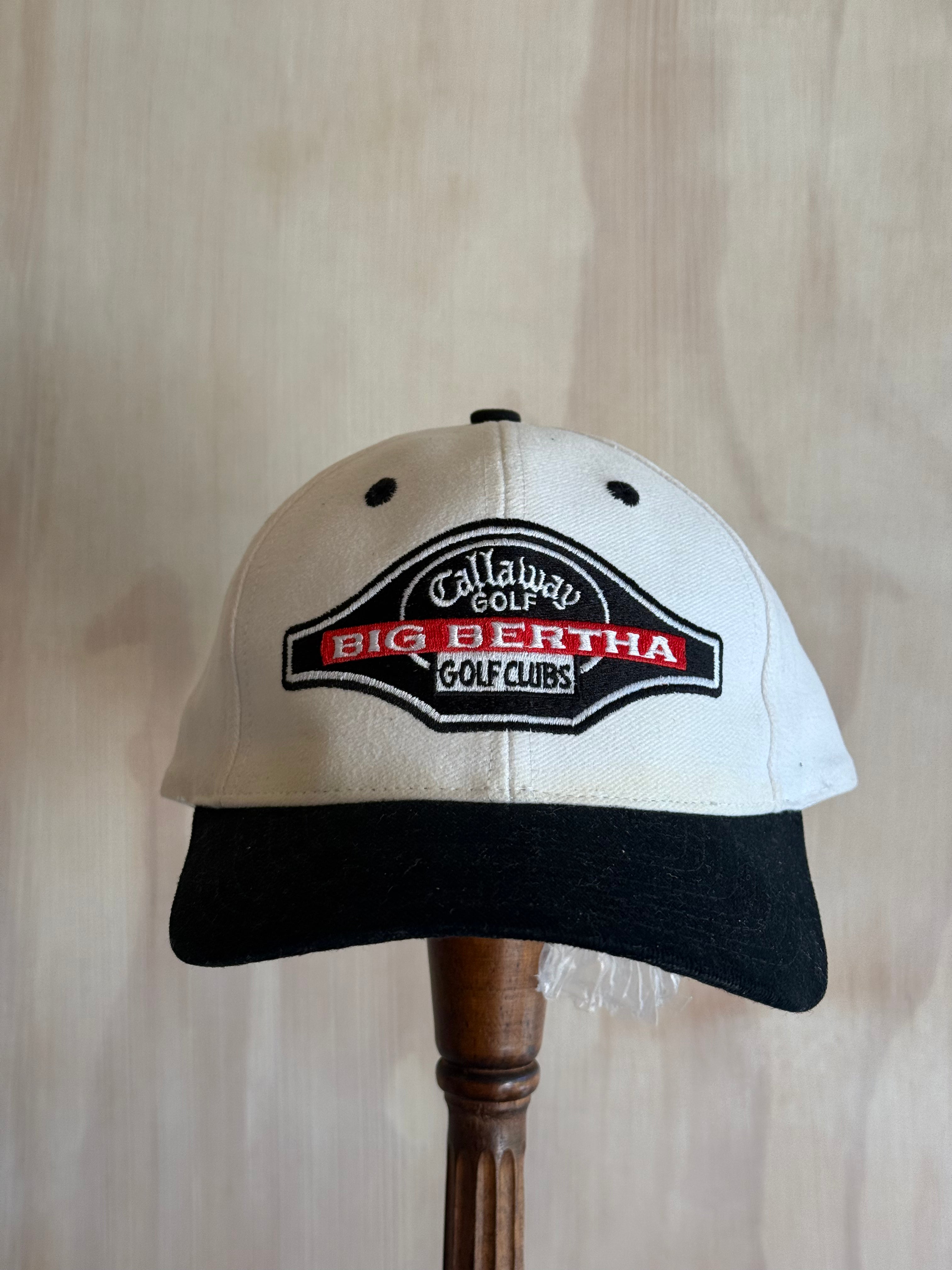 Vintage Callaway Big Bertha 2-Tone Leather Strap Golf Hat