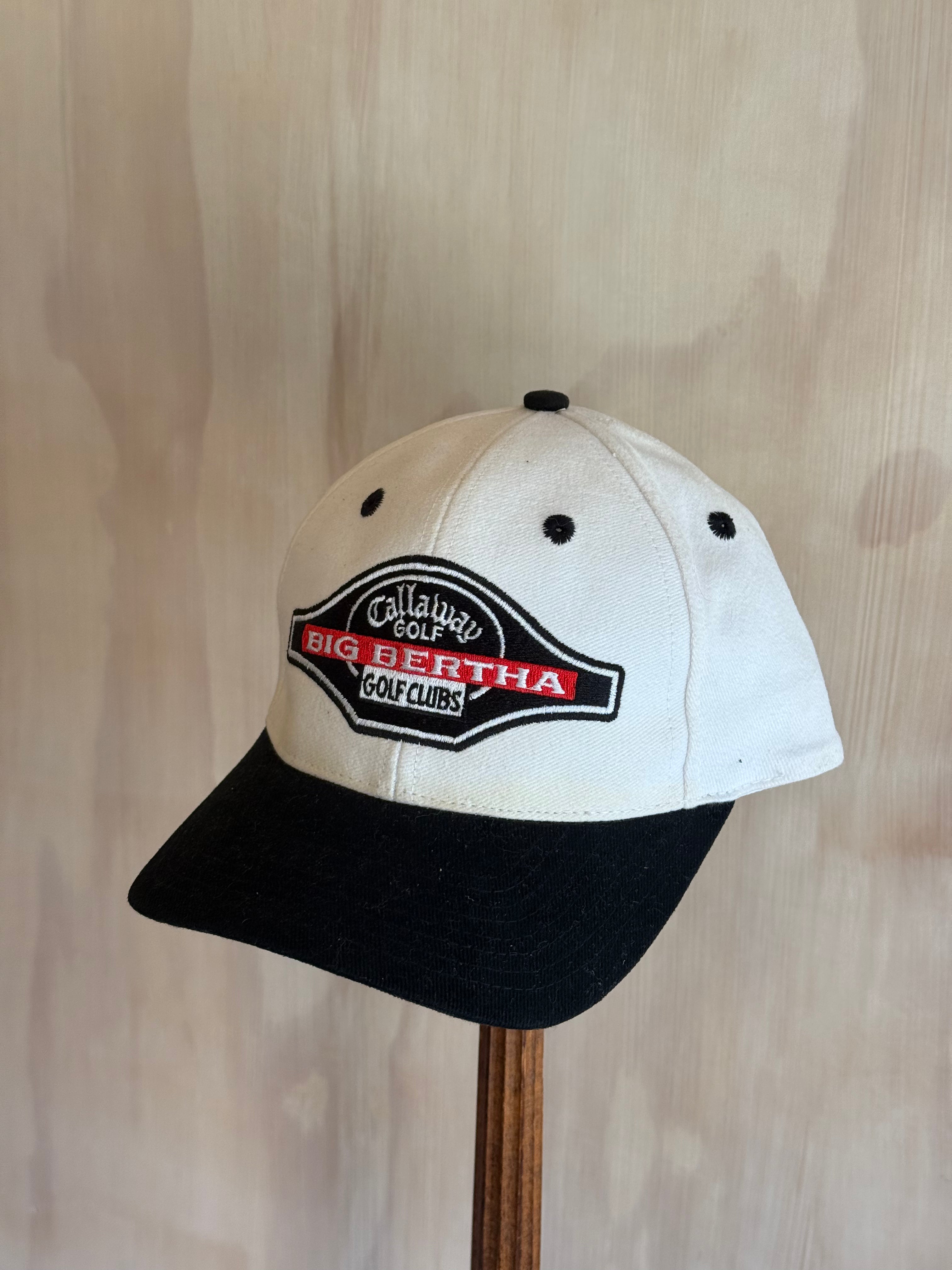 Vintage Callaway Big Bertha 2-Tone Leather Strap Golf Hat