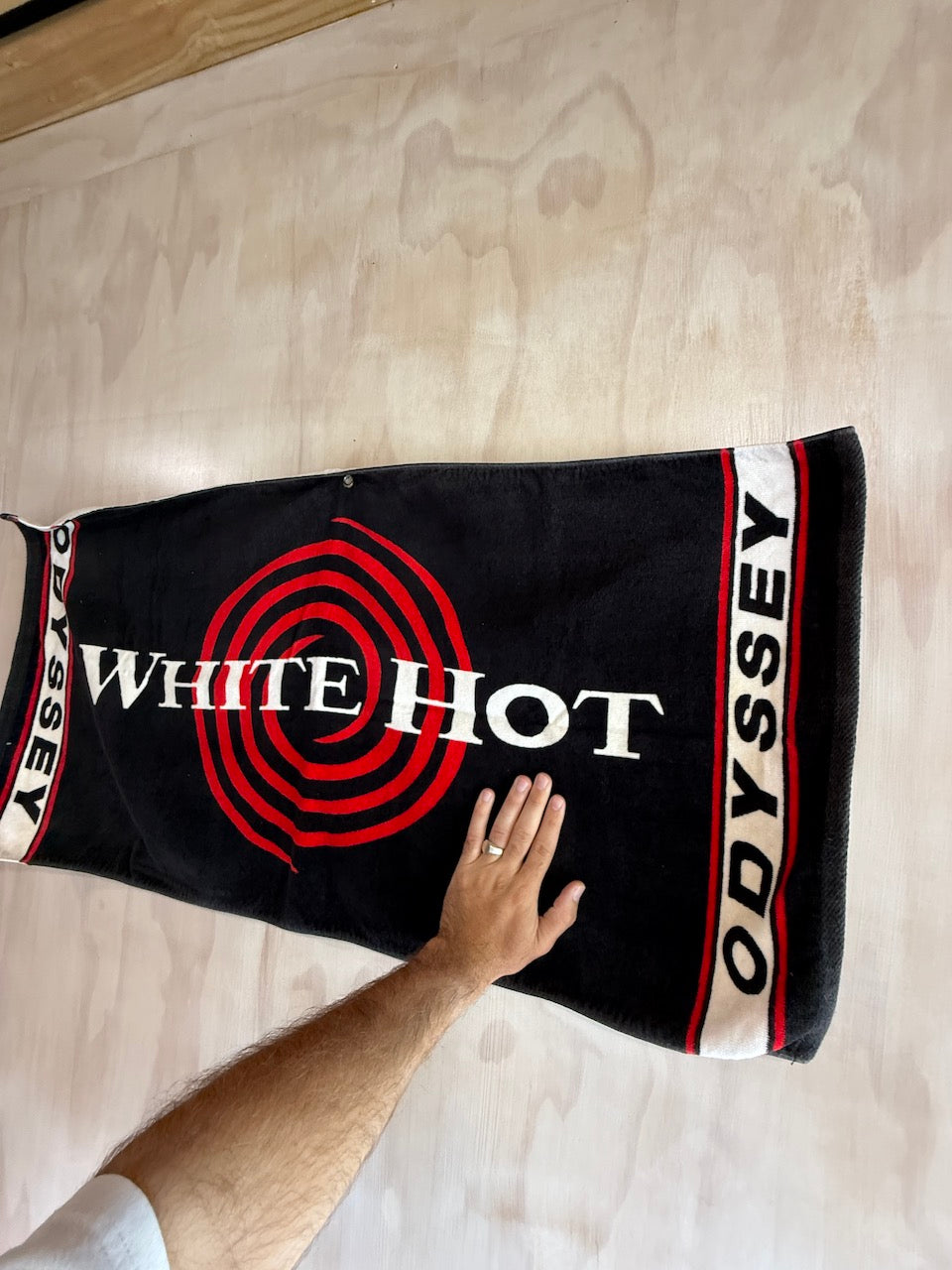 Vintage Odyssey White Hot Caddy Golf Towel