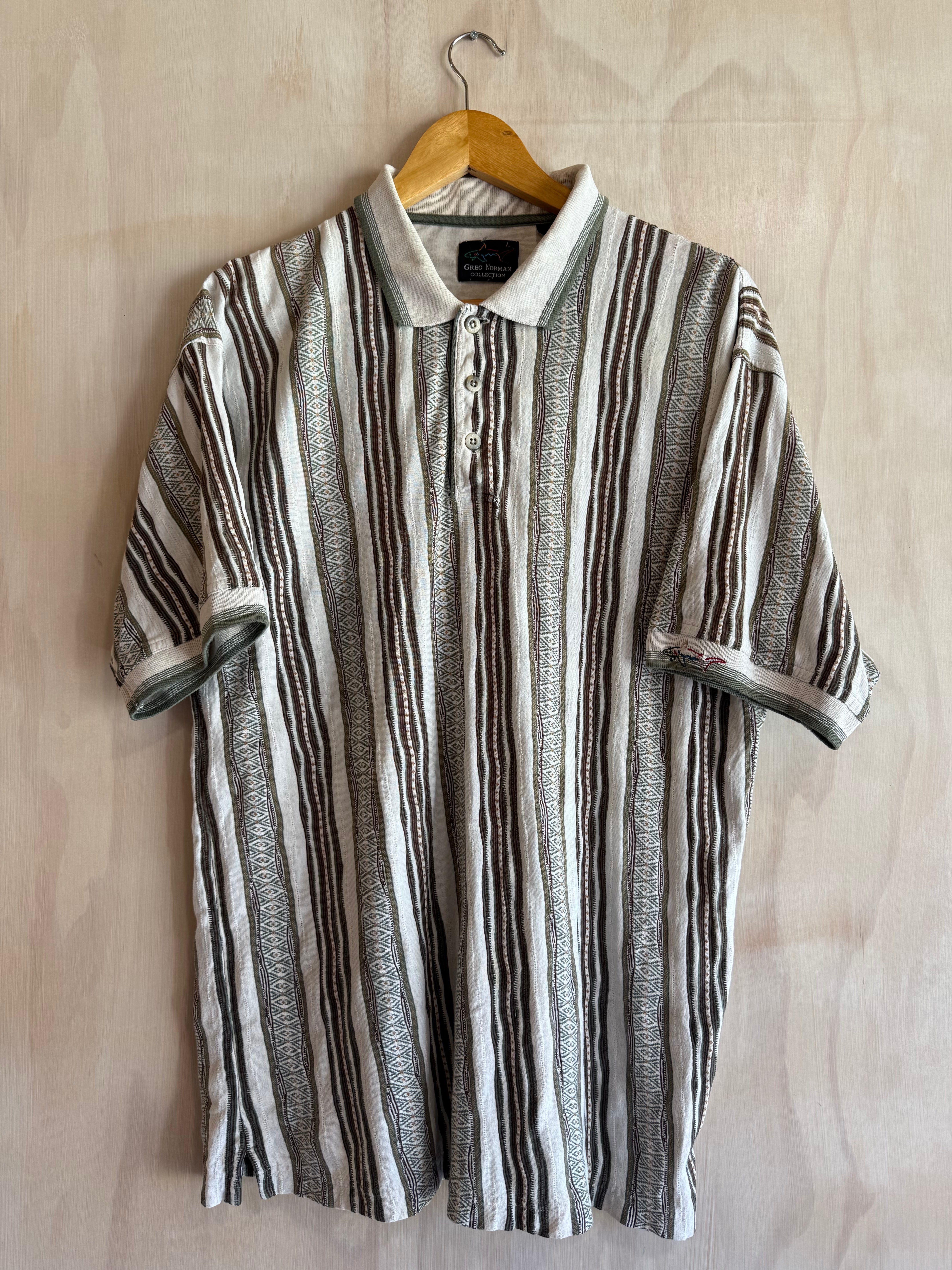 Vintage Abstract Greg Norman Golf Polo (M)