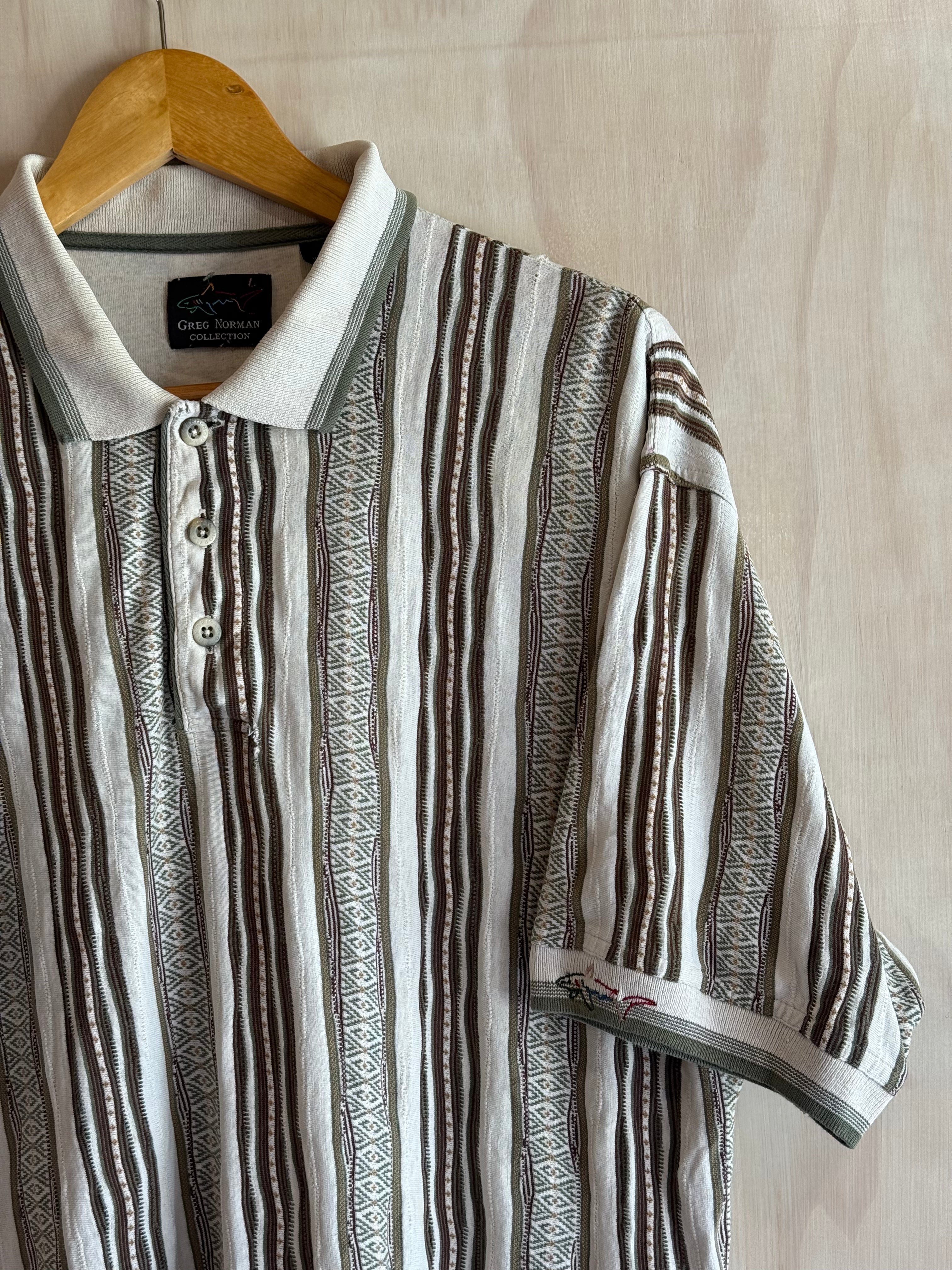 Vintage Abstract Greg Norman Golf Polo (M)