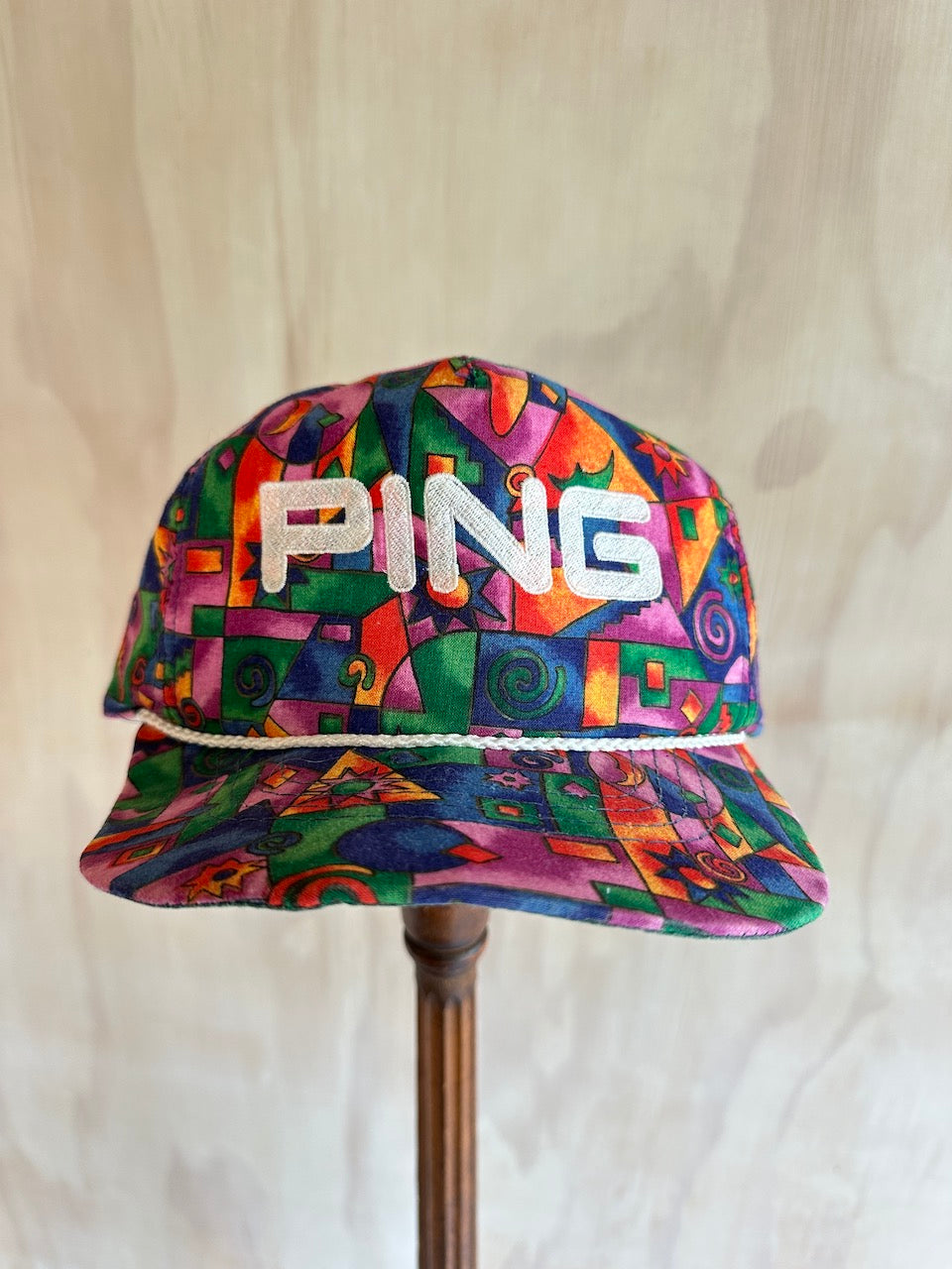 Vintage PING Mosaic Rope Hat