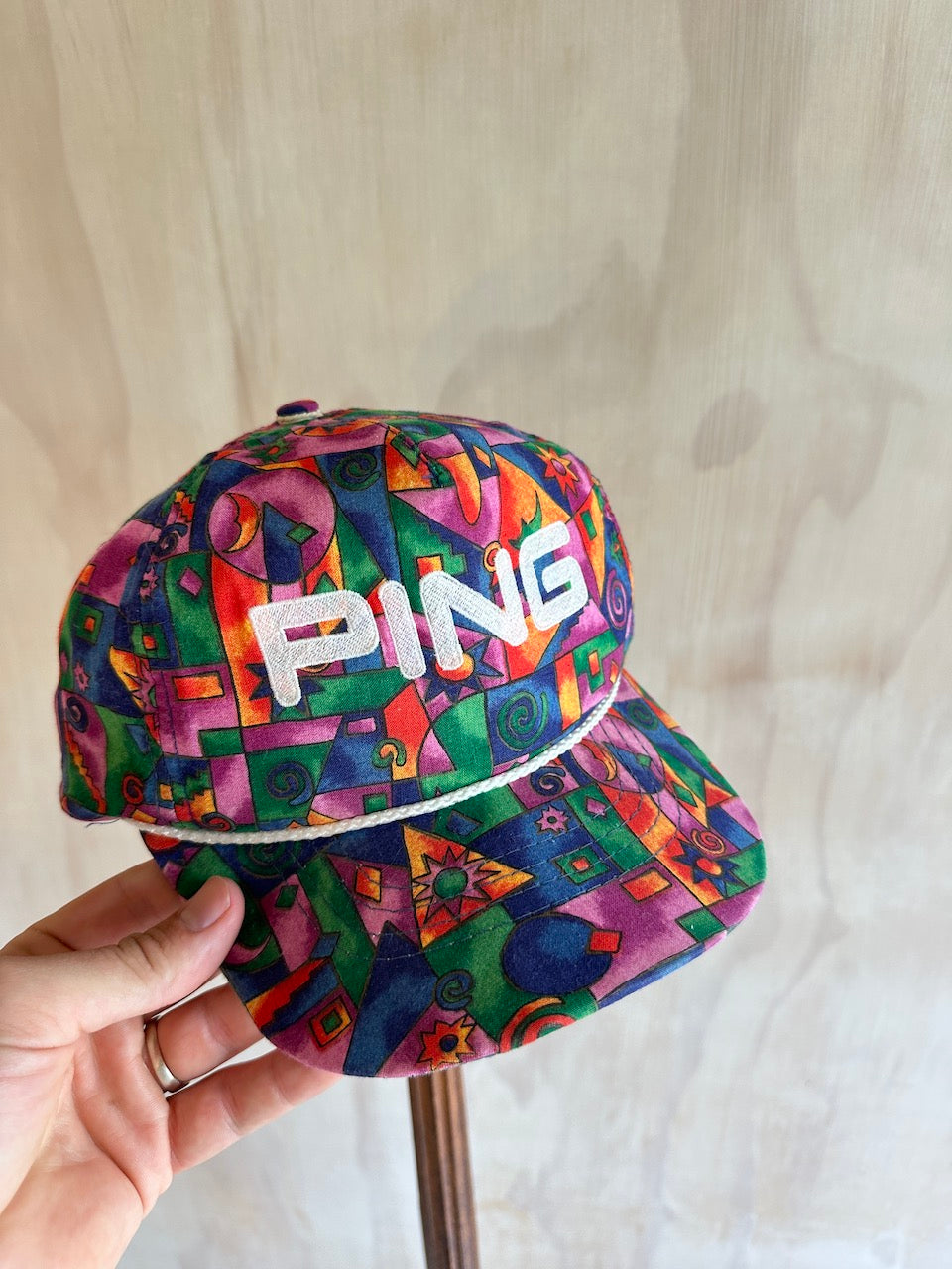 Vintage PING Mosaic Rope Hat