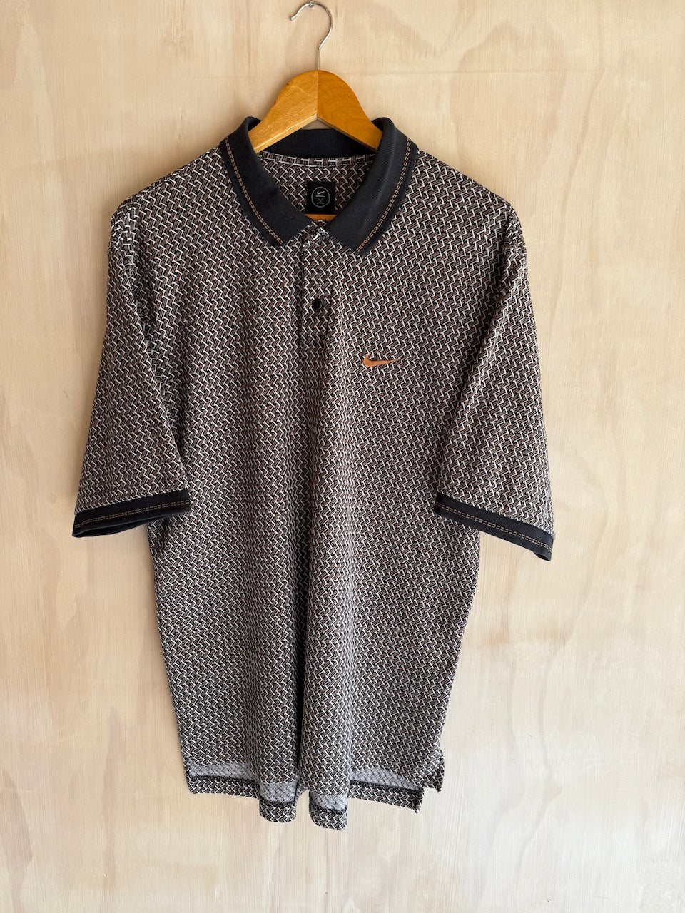 Vintage Bronze Zig Zag Nike Golf Polo (L)